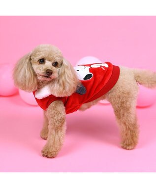 PET PARADISE スヌーピー 襟耳付きベスト 《ラブ》 小型犬 赤
