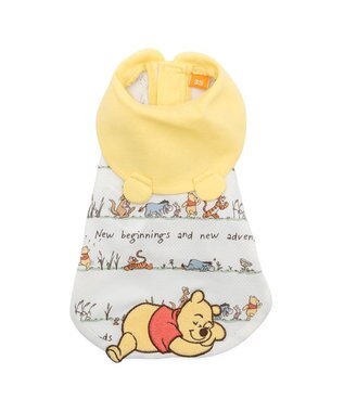 PET PARADISE ディズニー くまのプーさん  のんびり タンクトップ 小型犬 ホワイト×イエロー