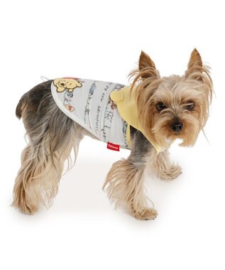 PET PARADISE ディズニー くまのプーさん  のんびり タンクトップ 小型犬 ホワイト×イエロー