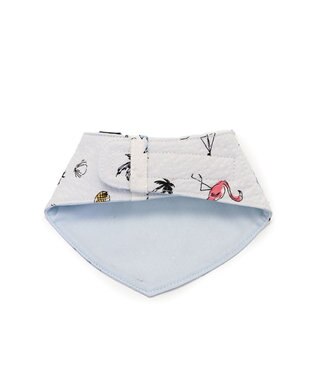 PET PARADISE J.PRESS リップル クールバンダナ 小型犬 白～オフホワイト
