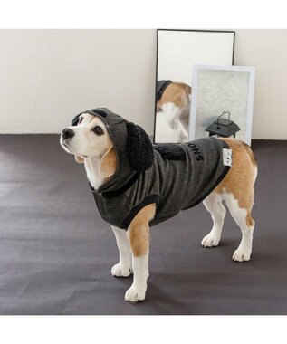 PET PARADISE スヌーピー 50s スヌーピーパーカー 《ブラック》 中型犬 大型犬 ブラック