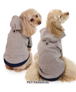 PET PARADISE J.PRESS エンボス パーカー 《グレー》 中型犬 グレー