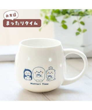 Mother garden しろたん 蛍焼きマグカップ 450mL 《お友達 まったりタイム》単品 お友達 まったりタイム