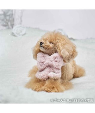 PET PARADISE cherircouture りぼんマフラー 小型犬 ピンク