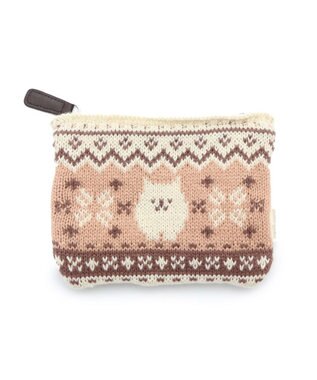 Mother garden マザーガーデン ふわんこ ニットポーチ 12cm×15cm マルチカラー