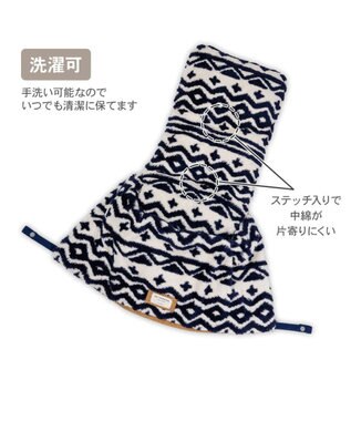 PET PARADISE ペットパラダイス 遠赤外線  カート用 クッション 《カントリー柄》 ホワイト×ネイビー