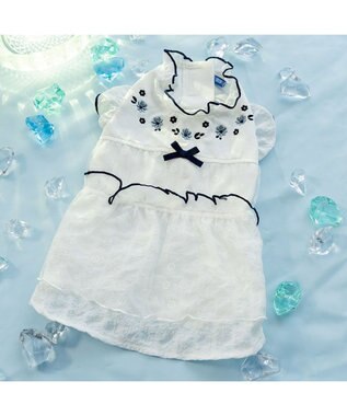 PET PARADISE ペットパラダイス フロッキー お花 ワンピース 《ホワイト》 小型犬 ホワイト
