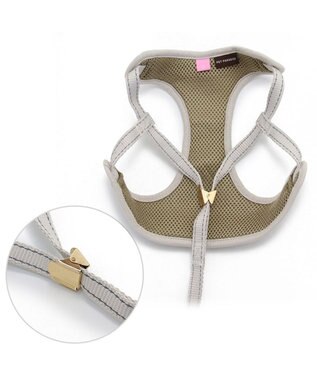 PET PARADISE シンプル リード付きハーネス【４Ｓ】 ベージュ