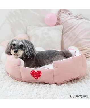 PET PARADISE ディズニー ミニーマウス クールカドラー 《ハート柄》 Ｍ ホワイト×ピンク