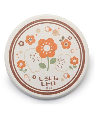 Mother garden しろたん 珪藻土 コースター レトロ 単品 《 チューリップ柄 / アネモネ柄 》