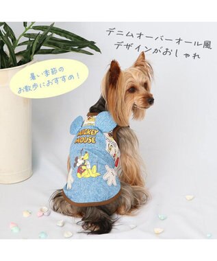 ペットパラダイスDisney ミッキーマウス 犬服オーバーオール他 2点セット ディズニー ミッキーマウス タンクトップ 【小型犬】 ハグ柄