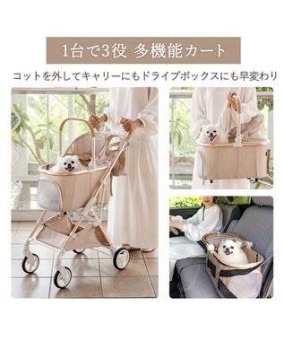 ペットカート グレー 60cm x 42cm x 38cm キャスター付き 小型 楽天市場】【本日クーポン5%引】 小型犬のお散歩に! ミニ ペット