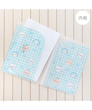 Mother garden しろたん A4見開きクリアファイル 2枚セット 《水色/ 白色》 水色 白セット