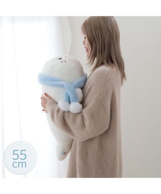 Mother garden しろたん マフラー付 ふわ雪 抱き枕 55cm マフラー付 ふわ雪