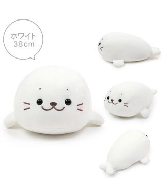 Mother garden しろたん＆らむね クール ぬいぐるみ 38cm 《単品 》しろたん ホワイト / ミントブルー / らむね ひんやり 接触冷感 ホワイト