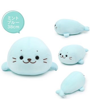 Mother garden しろたん＆らむね クール ぬいぐるみ 38cm 《単品 》しろたん ホワイト / ミントブルー / らむね ひんやり 接触冷感 ホワイト