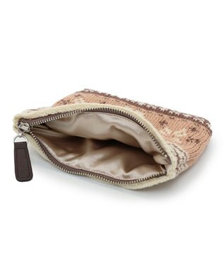 Mother garden マザーガーデン ふわんこ ニットポーチ 12cm×15cm マルチカラー