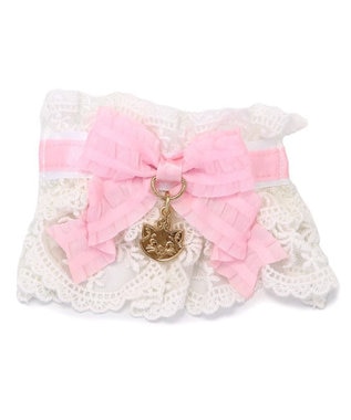 PET PARADISE ディズニー マリー 猫首輪  段リボン 小/中 リボンフリル