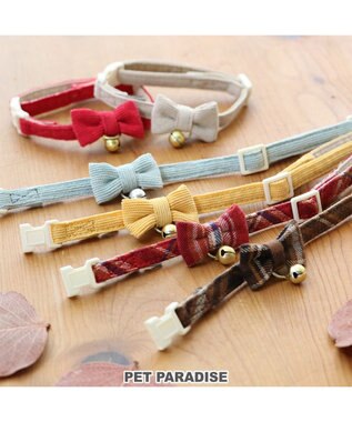 PET PARADISE 猫 首輪 コーデュロイ 【小】 【中】  ベージュ ベージュ