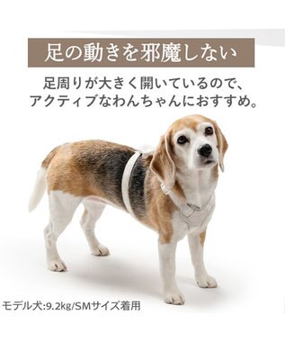 PET PARADISE ペットパラダイス  アクティブハーネス  花柄りぼん ＳＭ 中型犬 オフホワイト