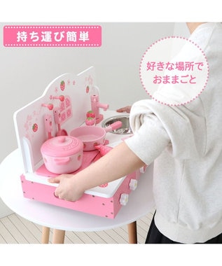 Mother garden マザーガーデン  野いちご キューティ テーブル キッチン ピンク(淡)