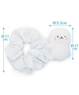 Mother garden しろたん マスコット付き シュシュ ホワイト