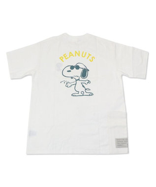 PET PARADISE スヌーピー お揃い Ｔシャツ【オーナー用】 ジョークール ポケット 白~オフホワイト