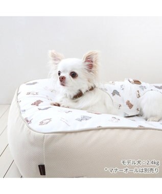 PET PARADISE ペットパラダイス makokoro 寝そべりベッド 《わんちゃん柄》 わんちゃん柄