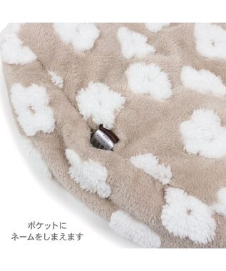 PET PARADISE ペットパラダイス 遠赤外線 ボア 犬たんぽ 《お花柄》S ベージュ