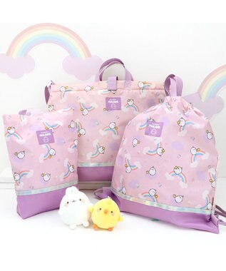 【オンライン限定商品】  マザーガーデン 絵本バッグ 虹柄 レッスンバッグ モラン MOLANG その他