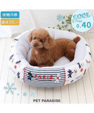 PET PARADISE リサとガスパール クールカドラー 丸型《パリ柄》 小型犬 パリ柄