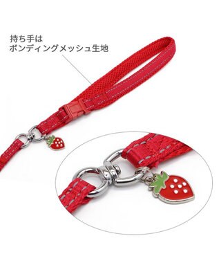 PET PARADISE ペットパラダイス ハーネス＆リード スカラップカラー《いちご柄》 ４Ｓ / ３Ｓ 小型犬 いちご柄