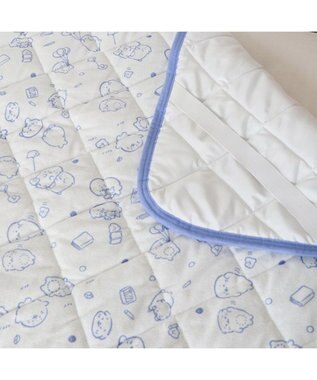 Mother garden しろたん 敷きパッド 100×200cm 《のんびりライフ柄》 シングルシーツ パイル生地 0