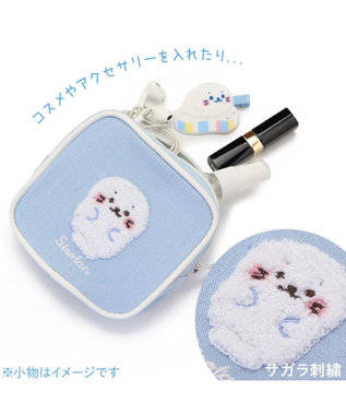 Mother garden しろたん サガラ刺繍 スクエアポーチ スクエアポーチ