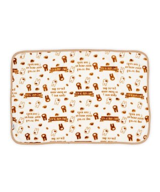 PET PARADISE リサとガスパール ブランケット 《カフェ柄》 ホワイト×ブラウン