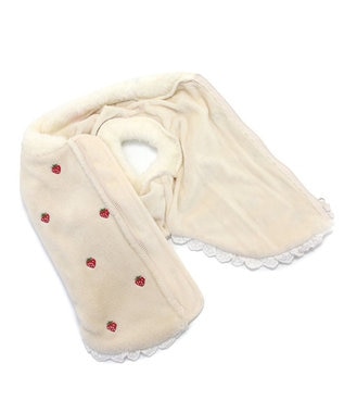 PET PARADISE ペットパラダイス 背中開き ベスト 苺 刺繍 中型犬 大型犬 白~オフホワイト