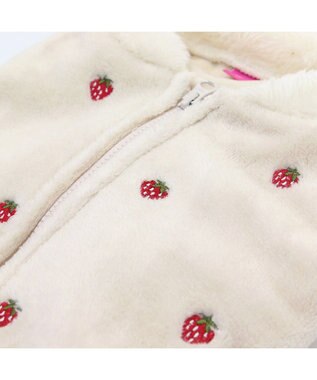 PET PARADISE ペットパラダイス 背中開き ベスト 苺 刺繍 中型犬 大型犬 白~オフホワイト