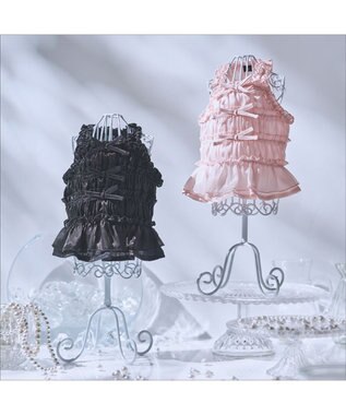 PET PARADISE cherircouture シャーリング キャミソール 《ブラック》 小型犬 ブラック