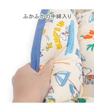 PET PARADISE スヌーピー クール 四角カドラー 《サマーバケーション柄》 Ｌ ホワイト×ブルー