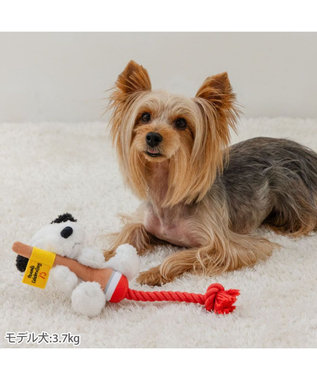 PET PARADISE スヌーピー 75周年 ロープトイ  小型犬 レッド