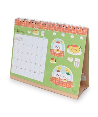 Mother garden しろたん 2024年 卓上カレンダー 《シロタン喫茶柄》 卓上カレンダー