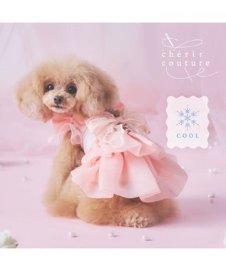 PET PARADISE cherircouture  接触冷感リボンワンピース《ピンク》 小型犬