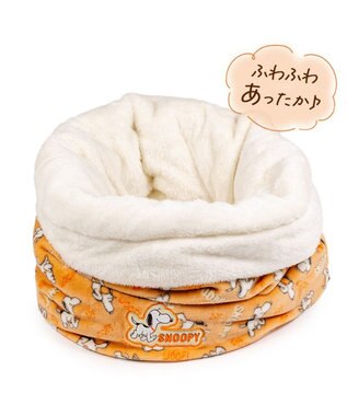 PET PARADISE スヌーピー 遠赤外線 筒型 寝袋 《てくてく》 Ｍ オレンジ