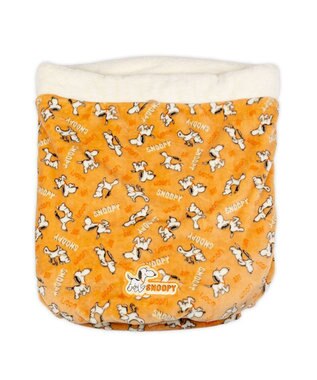 PET PARADISE スヌーピー 遠赤外線 筒型 寝袋 《てくてく》 Ｍ オレンジ