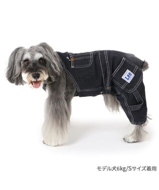 PET PARADISE Lee デニム オーバーオール 《ブラック》 小型犬 ブラック