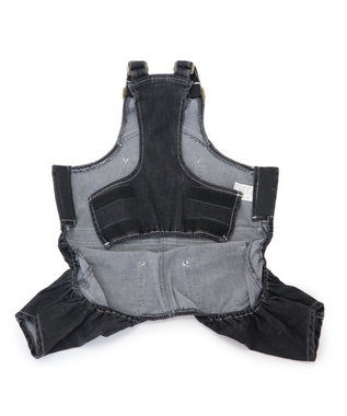 PET PARADISE Lee デニム オーバーオール 《ブラック》 小型犬 ブラック