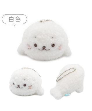 Mother garden しろたん ふわふわキーホルダー 《白》 単品 ホワイト