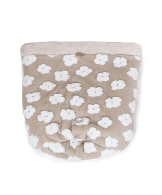 PET PARADISE ペットパラダイス ボア 寝袋 筒形 《お花柄》 S 超小型犬 ベージュ