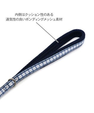 PET PARADISE J.PRESS リード  《チェック柄》 ４Ｓ～３Ｓ 小型犬 ホワイト×ブルー