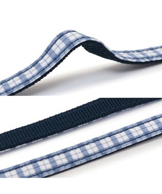 PET PARADISE J.PRESS リード  《チェック柄》 ４Ｓ～３Ｓ 小型犬 ホワイト×ブルー